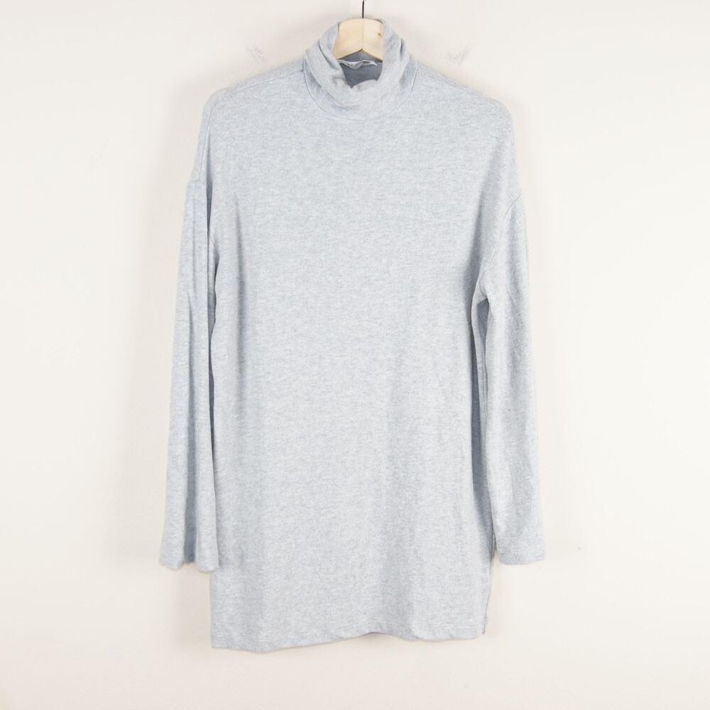 Reformation Daze Gray Turtleneck Knit Sweater Mini Dress Womens Sz M